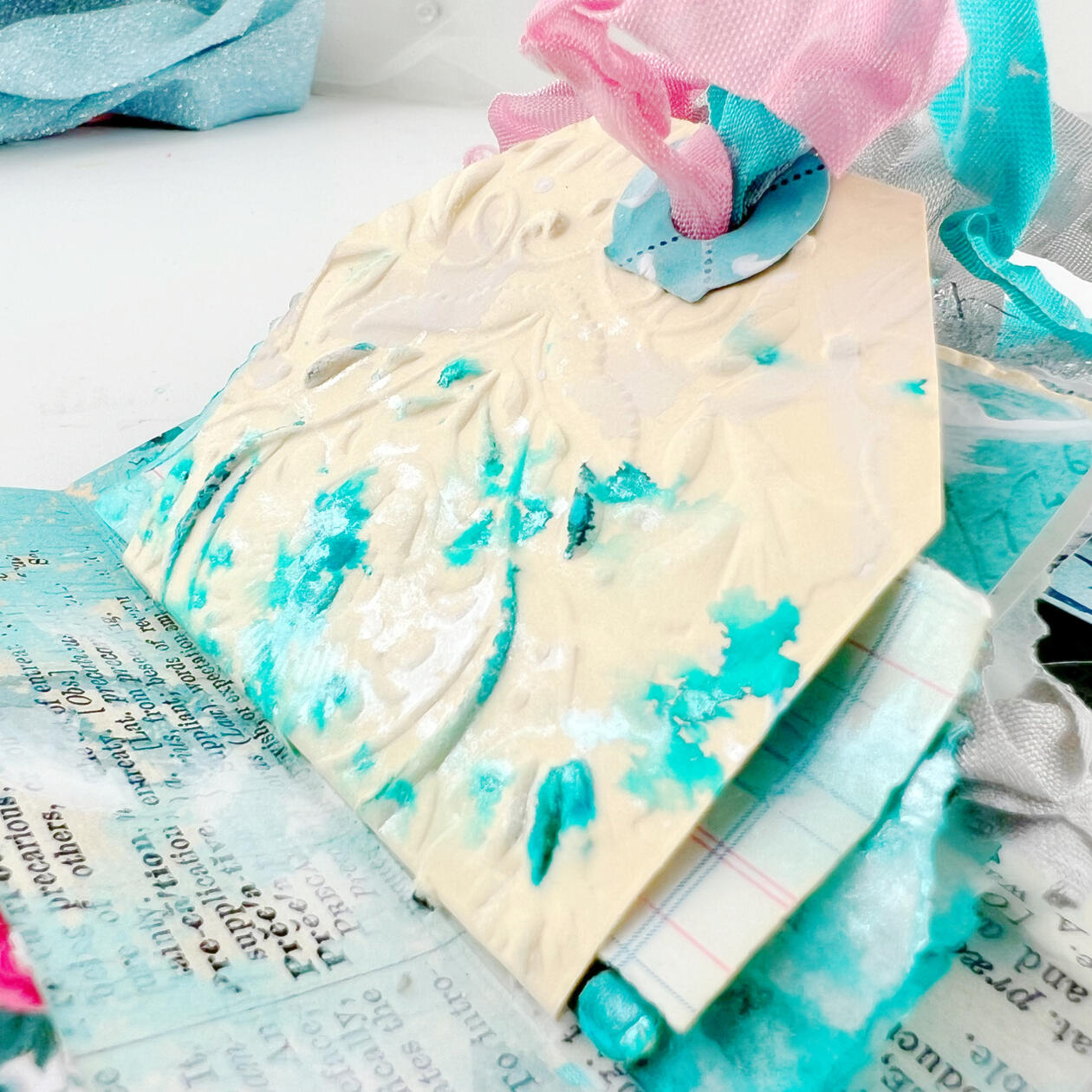 Embossed Inked Mini-Journal