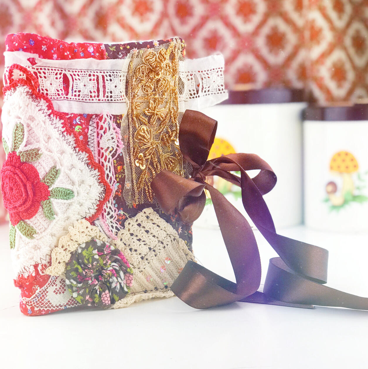 Vintage Doily Handmade Journal